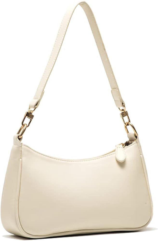 Efeimoua Small Shoulder Bag for Women Retro Classic Clutch Tote HandBag with Zipper Closure | Amazon (US)