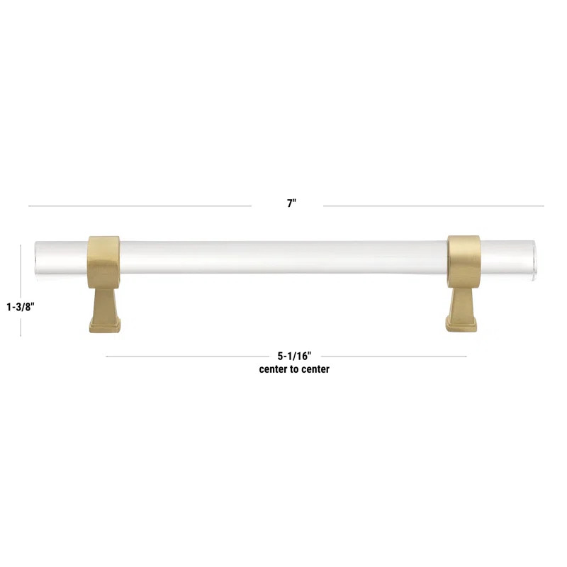 5-1/16" Center to Center Acrylic Bar Pull | Wayfair North America