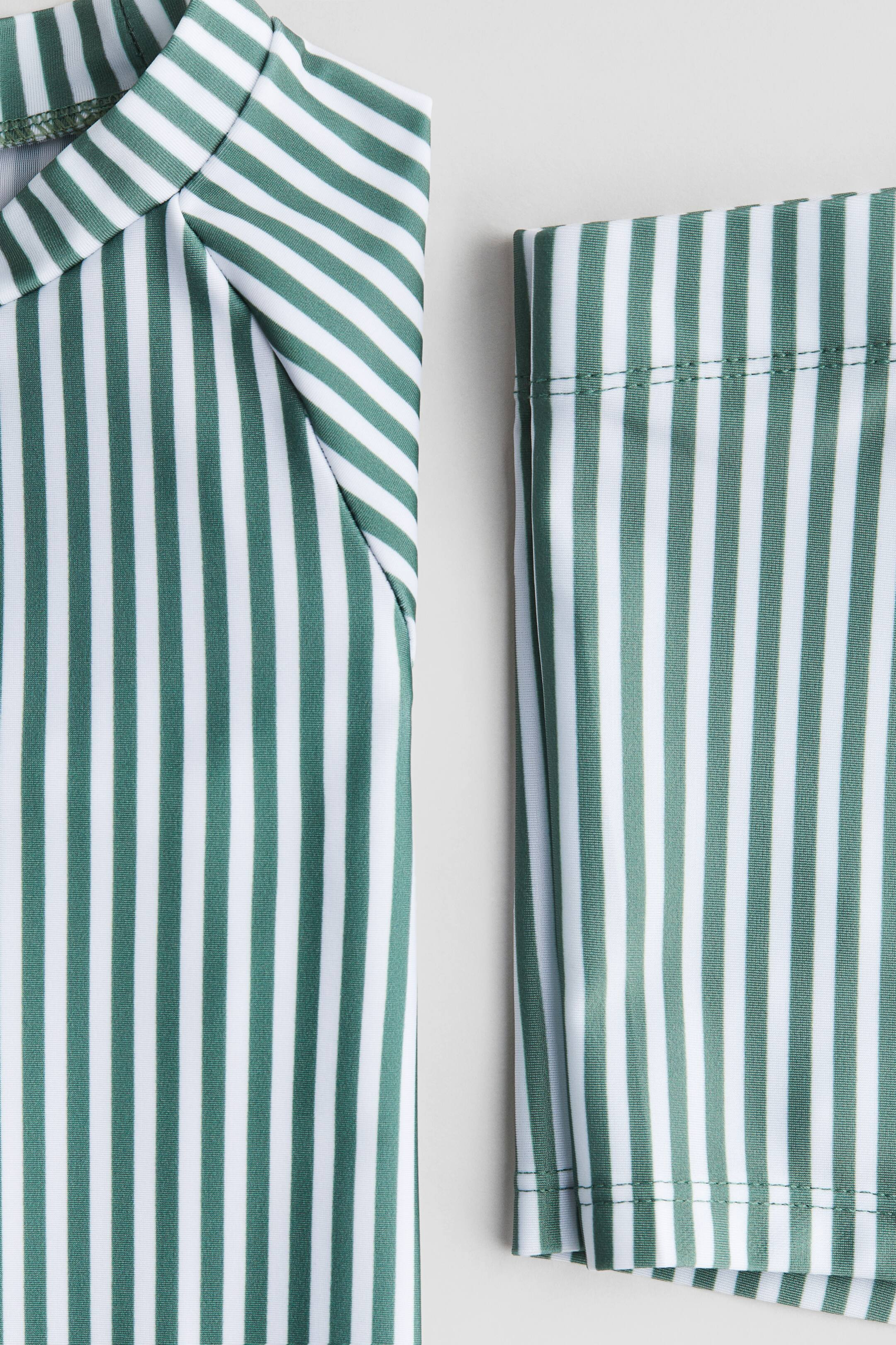 Swim Set UPF 50 - Green/striped - Kids | H&M US | H&M (US + CA)