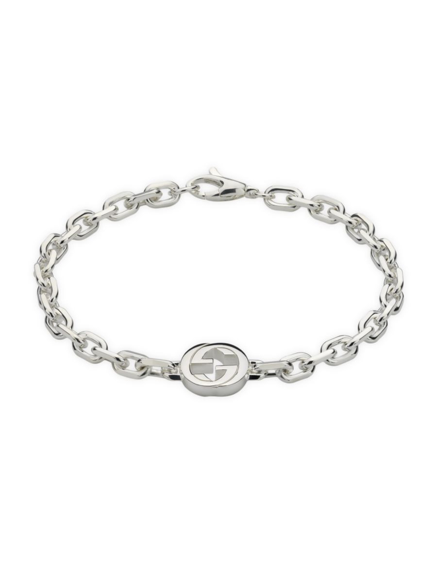 Shop Gucci Interlocking G Sterling Silver Bracelet | Saks Fifth Avenue | Saks Fifth Avenue
