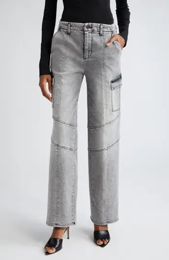Brooklyn High Waist Wide Leg Utility Jeans | Nordstrom