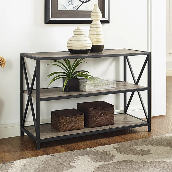 Augustus 26" H x 40" W Metal Etagere Bookcase | Wayfair North America