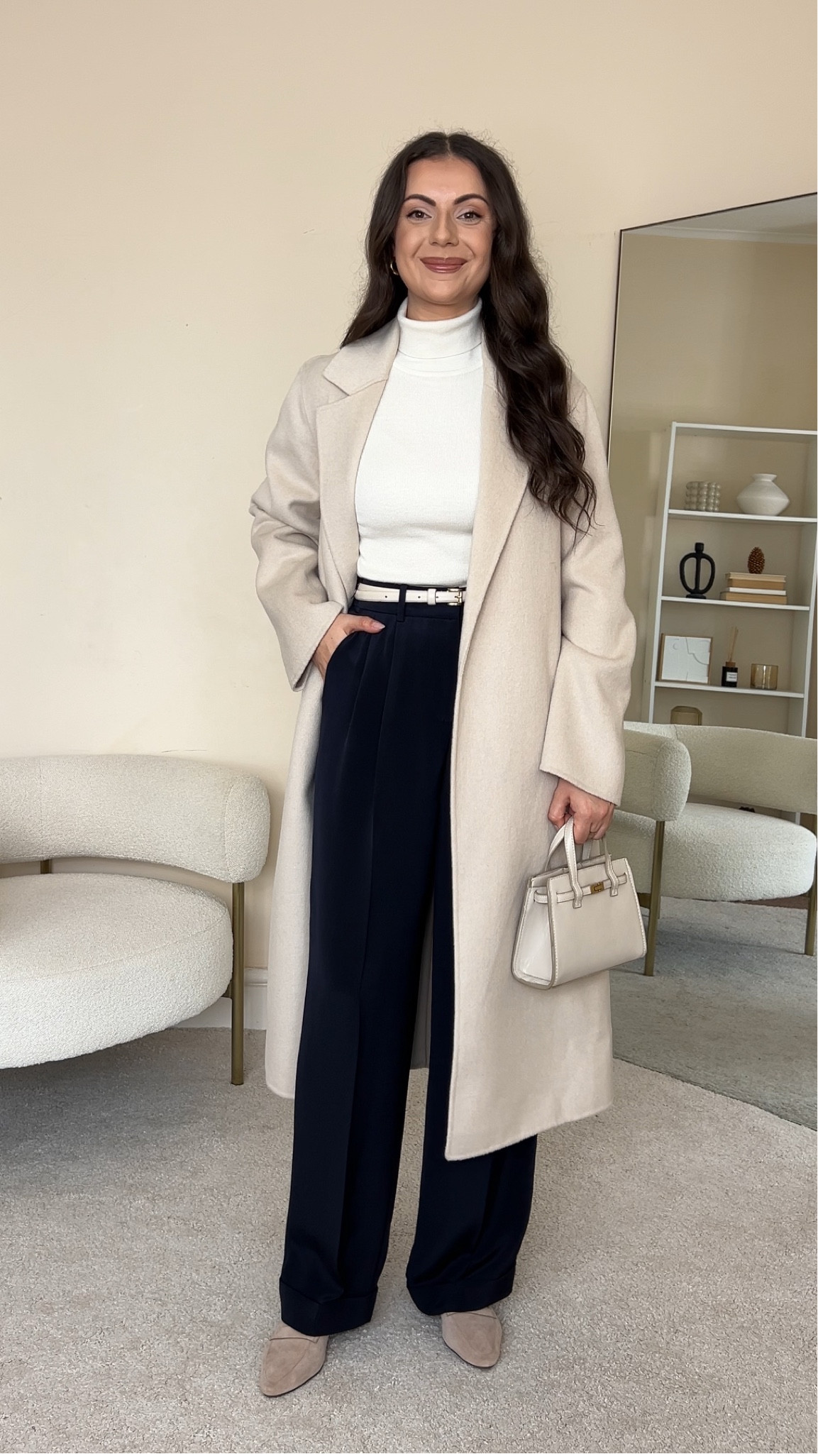 Styling navy trousers for autumn/winter, casual chic everyday outfit. Trousers are LILY SILK wearing size UK10. Roll neck is also from LILY SILK wearing size S. Coat is old from Mango, wearing size S. Loafers are old from Mango. For your LILYSILK purchase you can use code Larisa20 and save for 20% off site wide, and code Larisa25 for 25% off orders over £/€/$ 480.

#LTKuk #LTKstyletip #LTKeurope