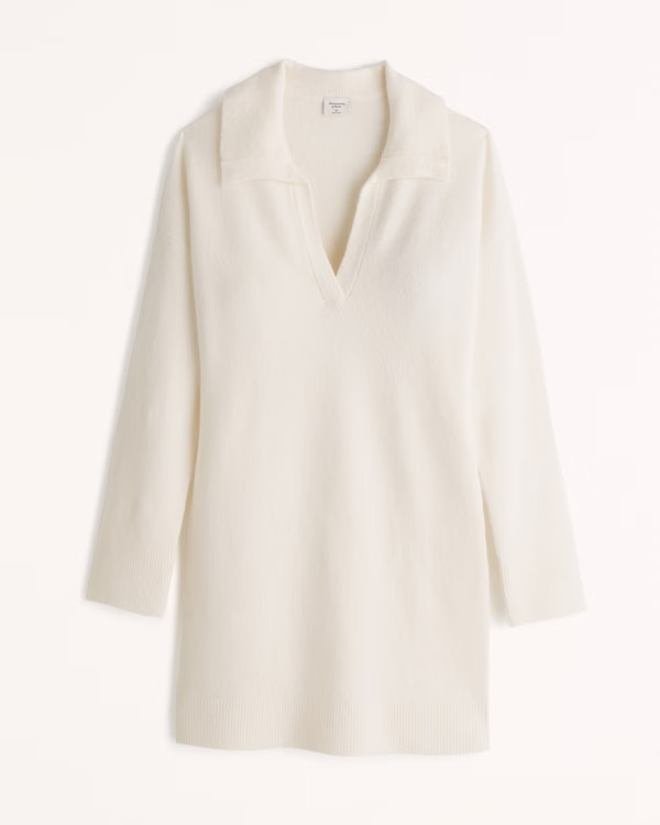 Women's Collared Easy Mini Sweater Dress | Women's Dresses & Jumpsuits | Abercrombie.com | Abercrombie & Fitch (US)