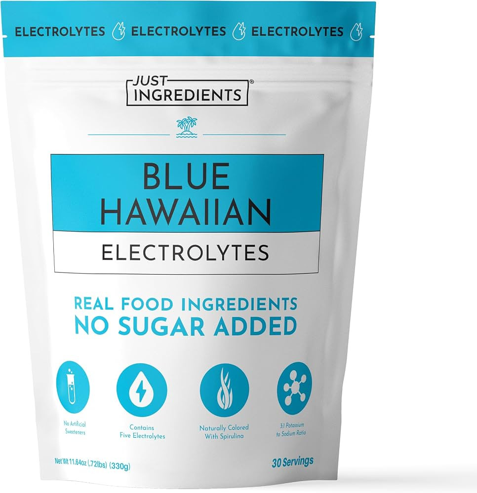Blue Hawaiian Electrolytes Drink Mix | 30 Servings | Organic Coconut Water, Spirulina & 5 Key Ele... | Amazon (US)