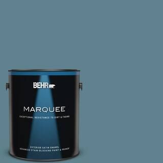 BEHR MARQUEE 1 gal. #S470-5 Blueprint Satin Enamel Exterior Paint & Primer-945401 - The Home Depo... | The Home Depot