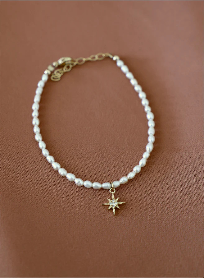 PEARL AND STARBURST BRACELET | Katie Waltman Jewelry