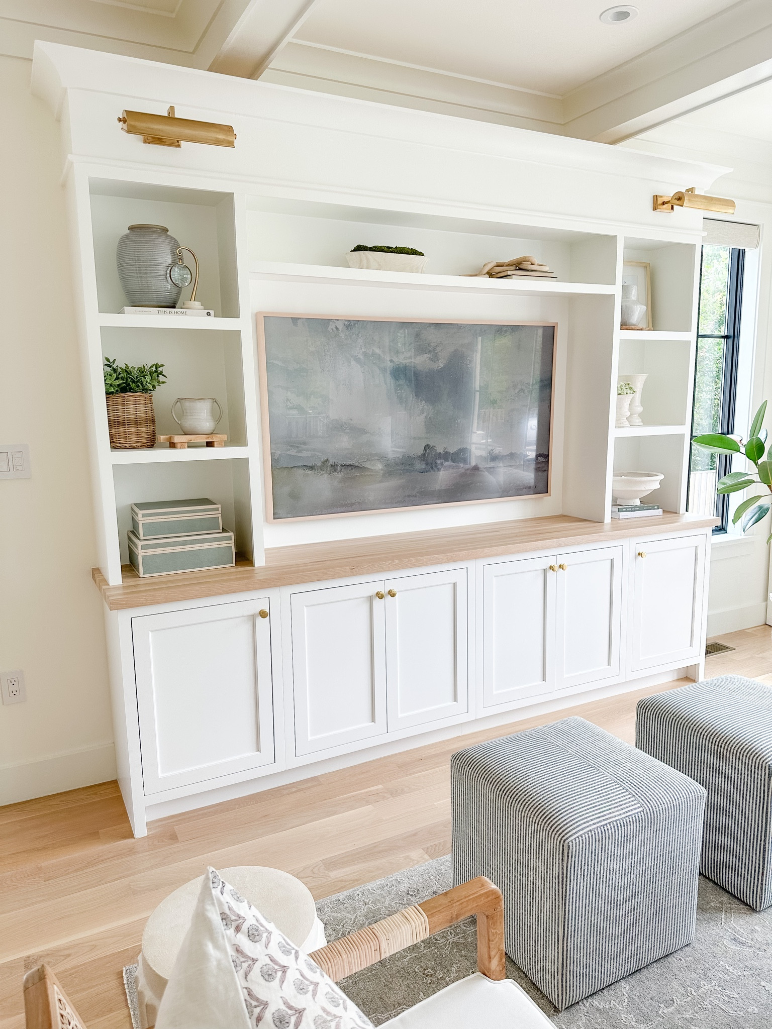 Entertainment unit, self styling, media center, frame TV, frame tv art, neutral home, home decor, living room design 

#LTKFind #LTKhome #LTKstyletip