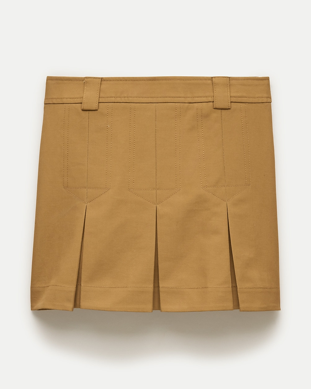 Pleated mini skirt in double poplin | J. Crew US