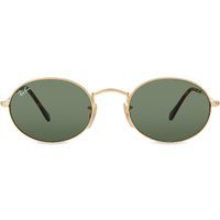 Ray-Ban RB3547 oval-frame sunglasses, Mens, Gold | Selfridges