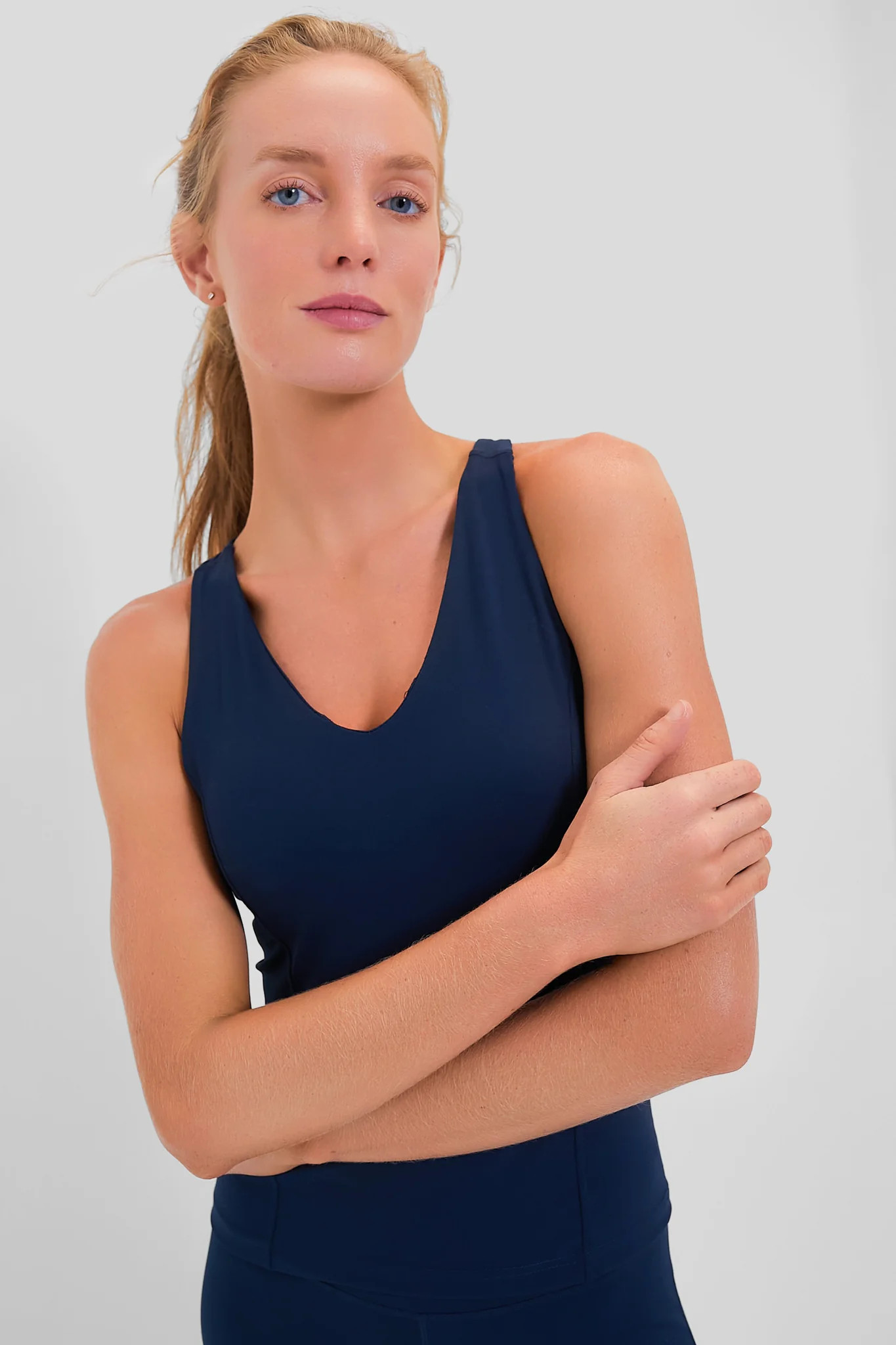 Navy Compression Lena Tank | Tuckernuck (US)
