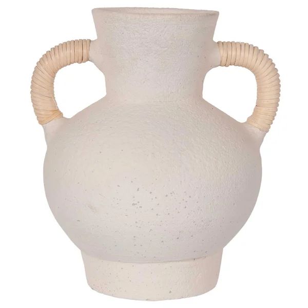 Adeola White Sand 9.5'' Terracotta Table Vase | Wayfair North America