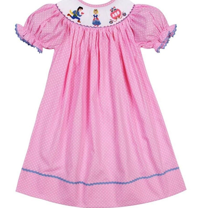 Cinderella Smocked Bishop Princess Pink Hand Smocked | Etsy (US)