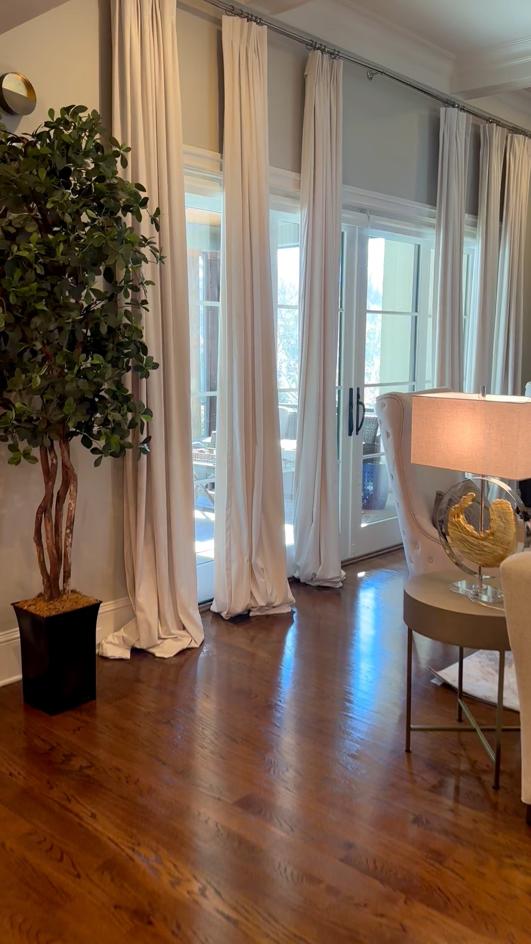 Elegant wingback chairs