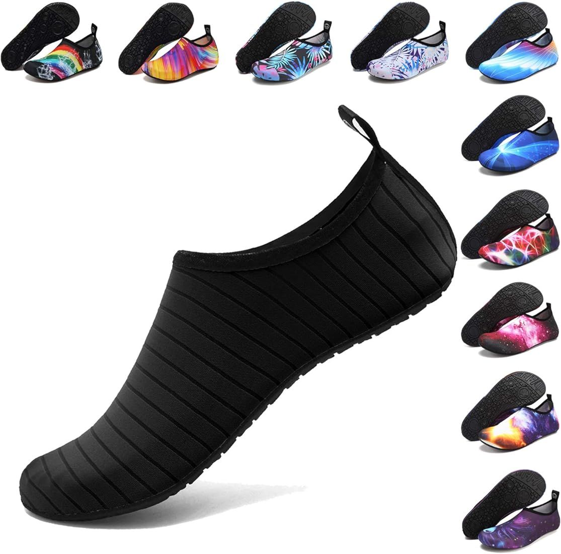 ANLUKE Water Shoes Barefoot Aqua Yoga Socks Quick-Dry Beach Swim Surf Shoes for Women Men | Amazon (US)