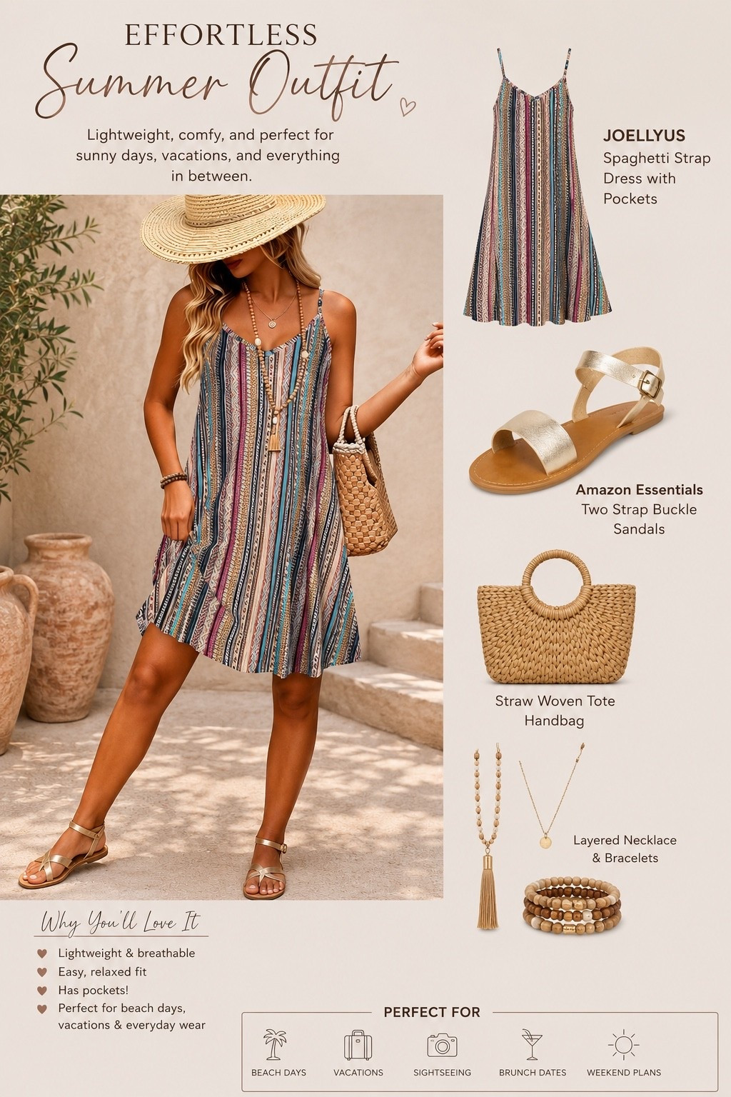 This dress is giving all the laid-back summer vibes. ☀️

I love a piece that can take me from a beach vacation to brunch, shopping, or just a casual day out. The relaxed fit, fun print, and pockets make it one of those easy outfits you’ll keep reaching for all season long. Paired with simple sandals and a woven bag, it’s effortless and comfortable.

Everything is linked in my LTK! 🤎

#LTKStyle #SummerOutfit #BeachVacationStyle #LTKFinds #AmazonFashion #VacationOutfit #CasualSummerStyle #SummerDress #WeekendStyle #ResortWear

#LTKBeauty