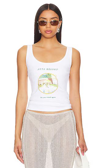 x REVOLVE Palm Springs Embroidered Tank in Antique White | Revolve Clothing (Global)