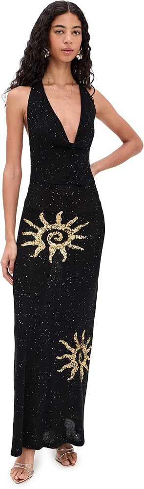 Women's Yasmina Plunge Cowl Knit Maxi Dress | Amazon (US)