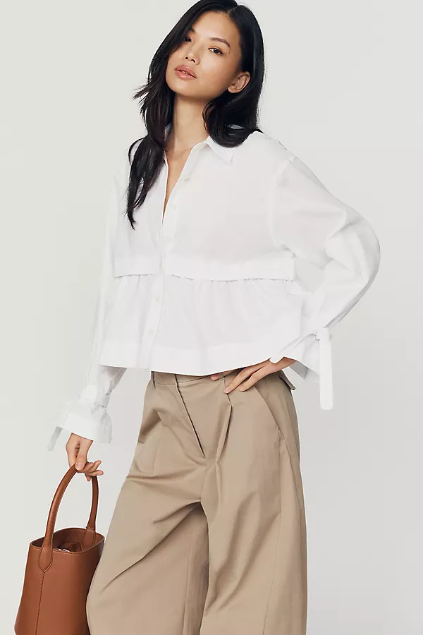Long-Sleeve Swing Top | Anthropologie (US)