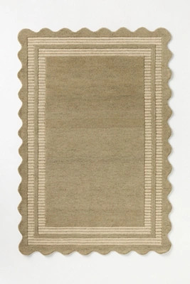 Hand-Tufted Scalloped Scottie Rug | Anthropologie (US)