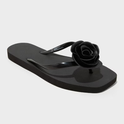 Women's Rosette Thong Flip Flop Sandals - Shade & Shore™ | Target