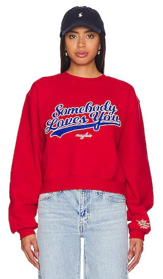 Somebody Loves You Sweatshirt in Red | Revolve Clothing (Global)