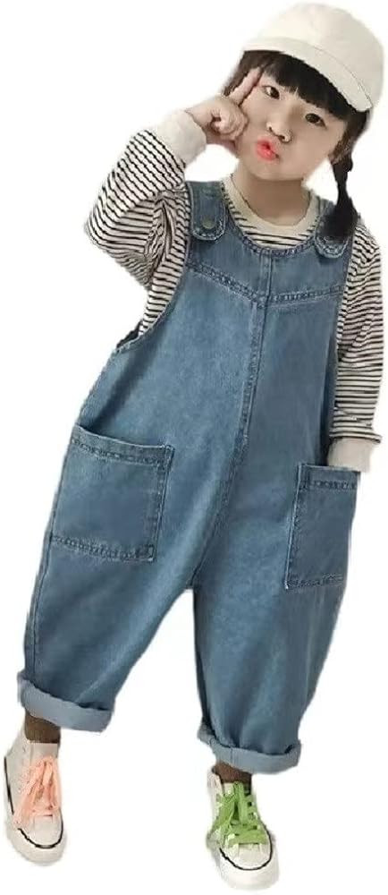 girls Jean Overalls casual denim backpack pants | Amazon (US)