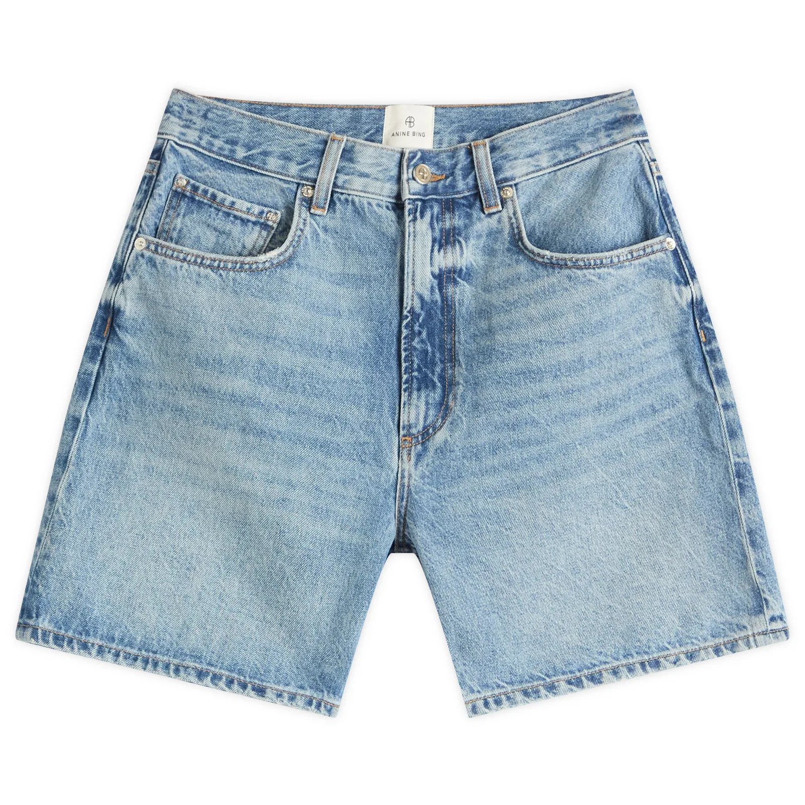 Anine Bing Women's Heath Denim Short in Summer Blues, Size 28"" | END. Clothing