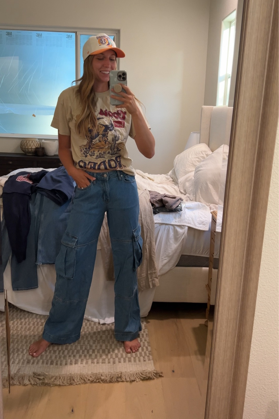 Jean Cargo pants for cute summer baseball games 

#LTKsalealert #LTKfindsunder50