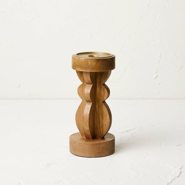 Medium Wood Candleholder - Opalhouse&#8482; designed with Jungalow&#8482; | Target