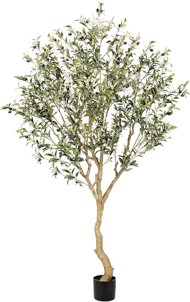 Realead 7FT Olive Trees Artificial Indoor - Tall Faux Olive Tree 7 Feet with Realistic Leaves and... | Amazon (US)