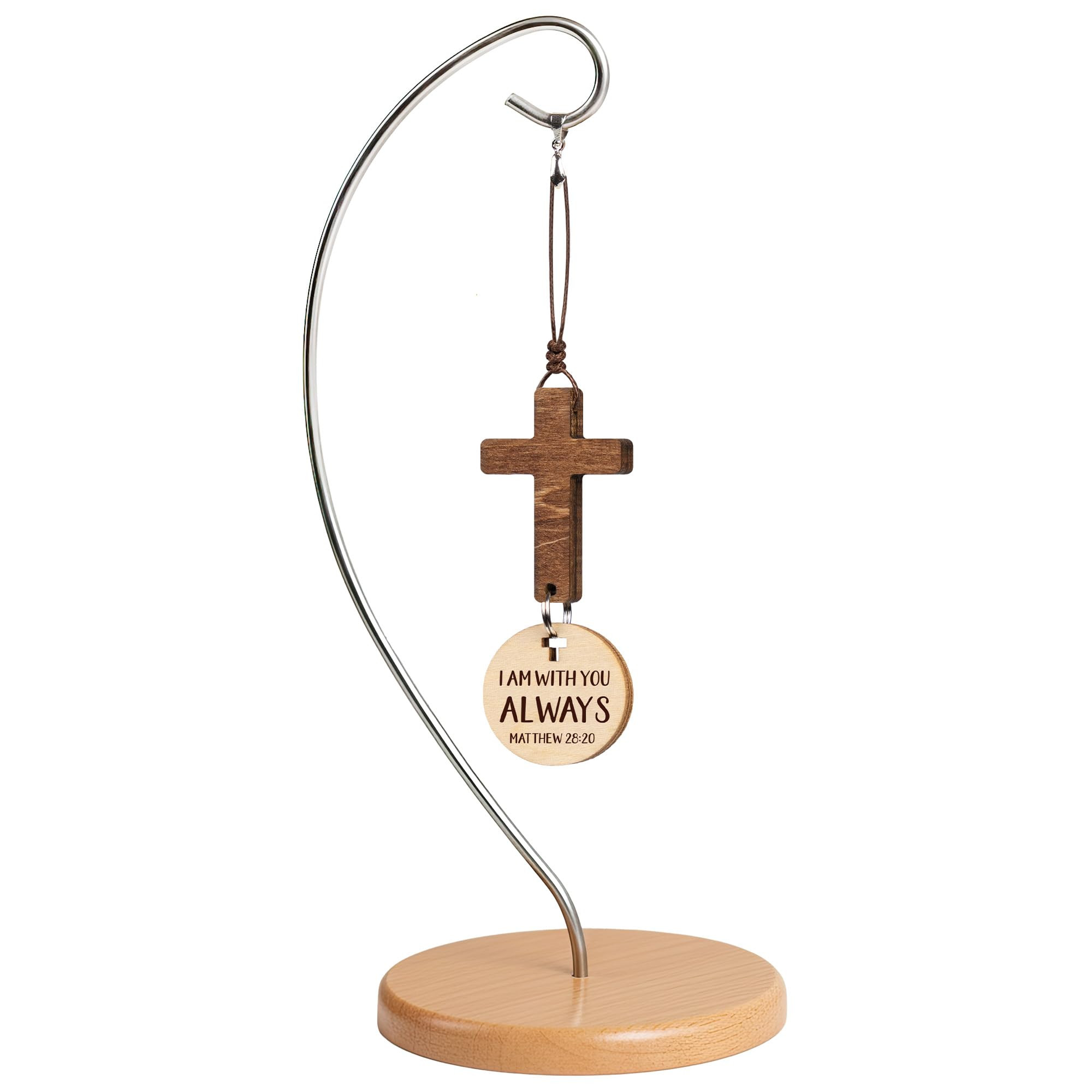 Wood Cross Decor - Tap For Daily Bible Verse - Easter Religious Gifts For Women, Men, Decorative ... | Amazon (US)