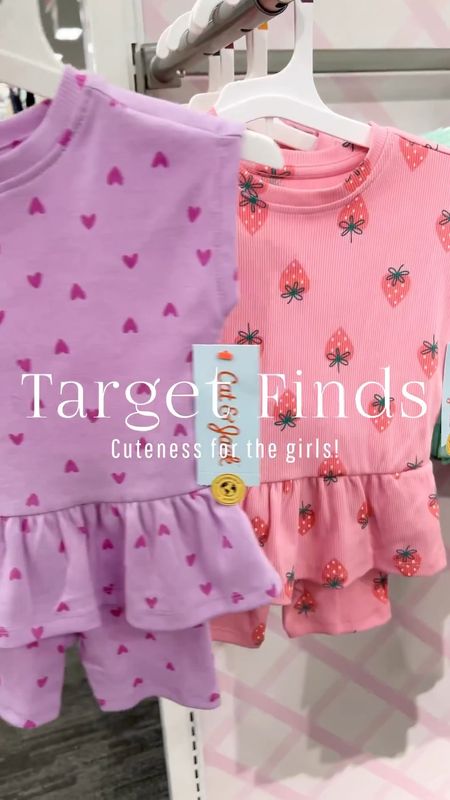 The cutest little sets for your little girlies! 🍓🩷 PLUS they are on SALE! Yew! 

#targetfinds #targetgirls #targetkids #toddlergirlfashion 

#LTKunder50 #LTKkids #LTKbaby