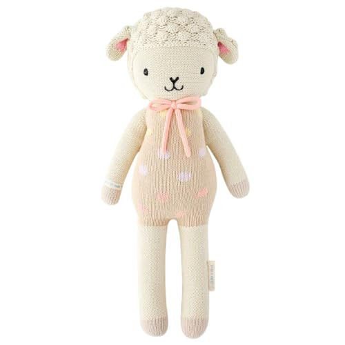 cuddle + kind Pastel Lucy The Lamb Little 13" Hand-Knit Doll – 1 Doll = 10 Meals, Fair Trade, Heirloom Quality, Handcrafted in Peru, 100% Cotton Yarn | Amazon (US)