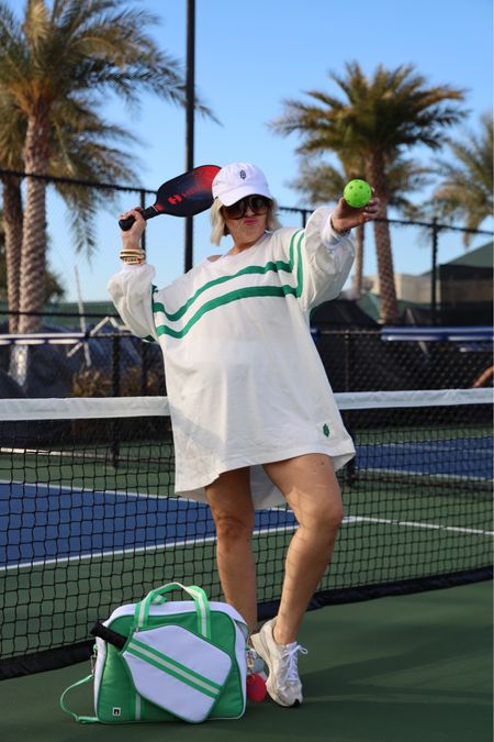 Pickleball ready in this Free People hat and pullover! Plus how cute is this pickleball bag from Amazon?! 

Activewear, casual mom style, spring activewear, midsize activewear 

#LTKfitness #LTKmidsize #LTKover40
