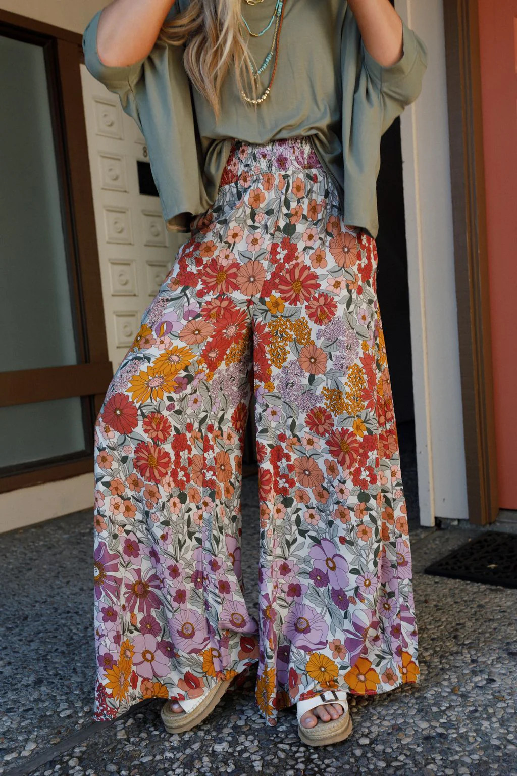 Blissful Burst Floral Pants - Purple | Three Bird Nest