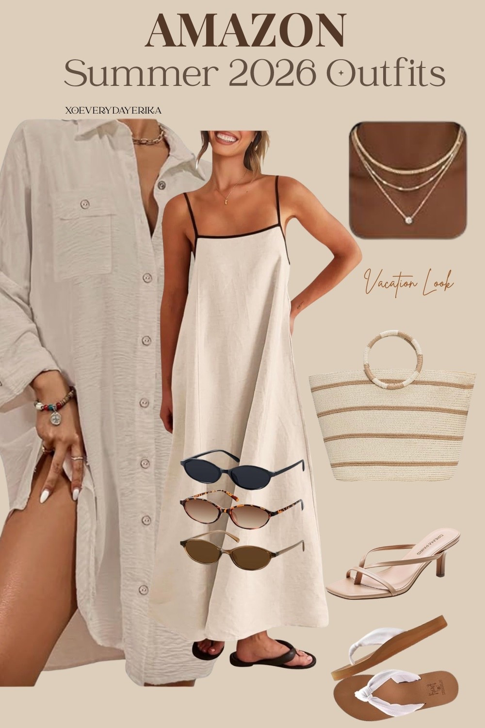 Elevate your style with chic accessories and trendy summer dresses, from breezy shifts to cozy tunics. #summerstyle #accessories #beachoutfit #vacayoutfit 

#LTKOver40 #LTKSwim #LTKTravel