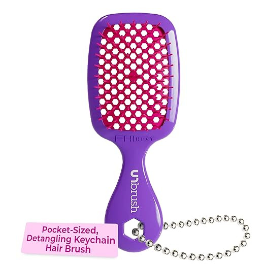 UNbrush Super Mini Hair Brush Keychain — Collectible Miniature Charm for Bags and Keys — Cute... | Amazon (US)