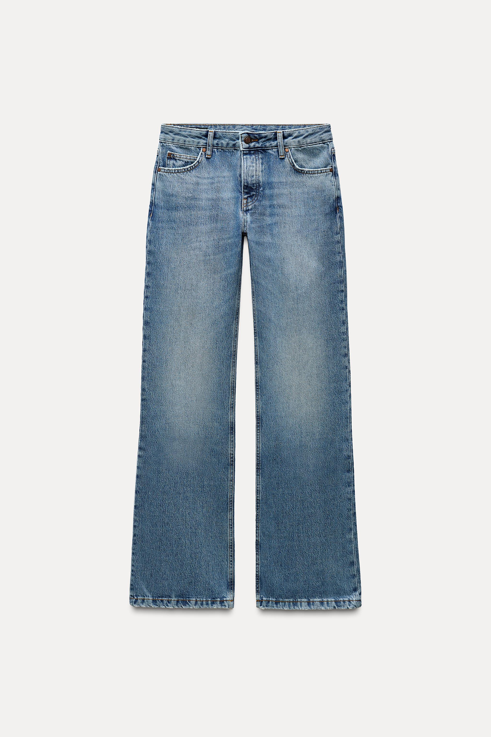 ZW COLLECTION LOW-RISE BOOTCUT FULL-LENGTH JEANS | Zara US