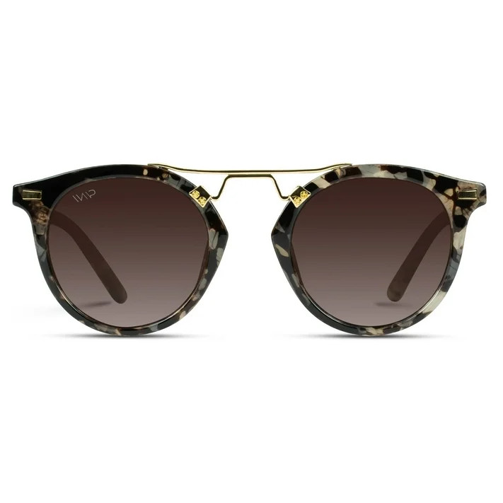 WearMe Pro - Polarized Round Vintage Retro Mirrored Lens Women Metal Frame Sunglasses | Walmart (US)
