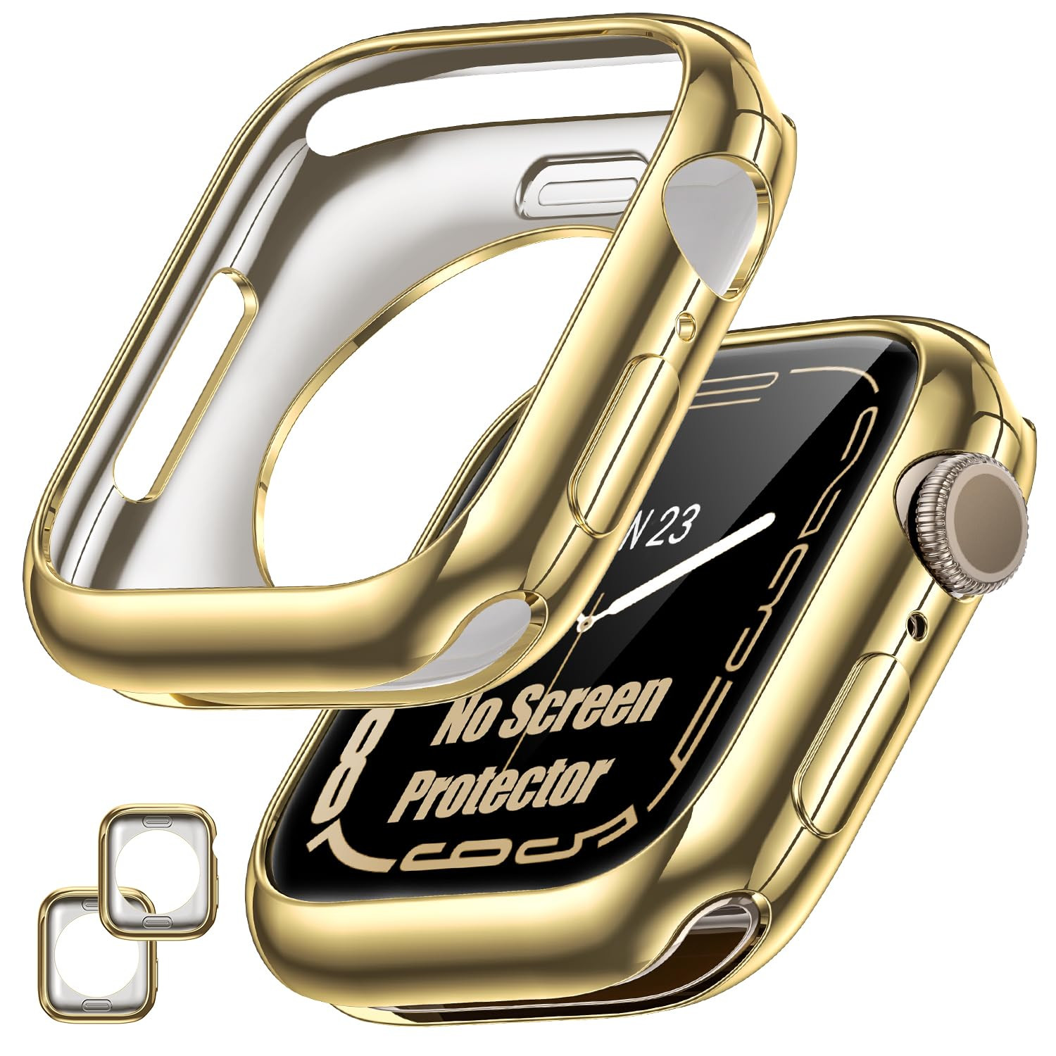 [2 Pack] Goton Bumper Case for Apple Watch 41mm, [No Screen Protector] Slim Soft TPU Shockproof C... | Amazon (US)