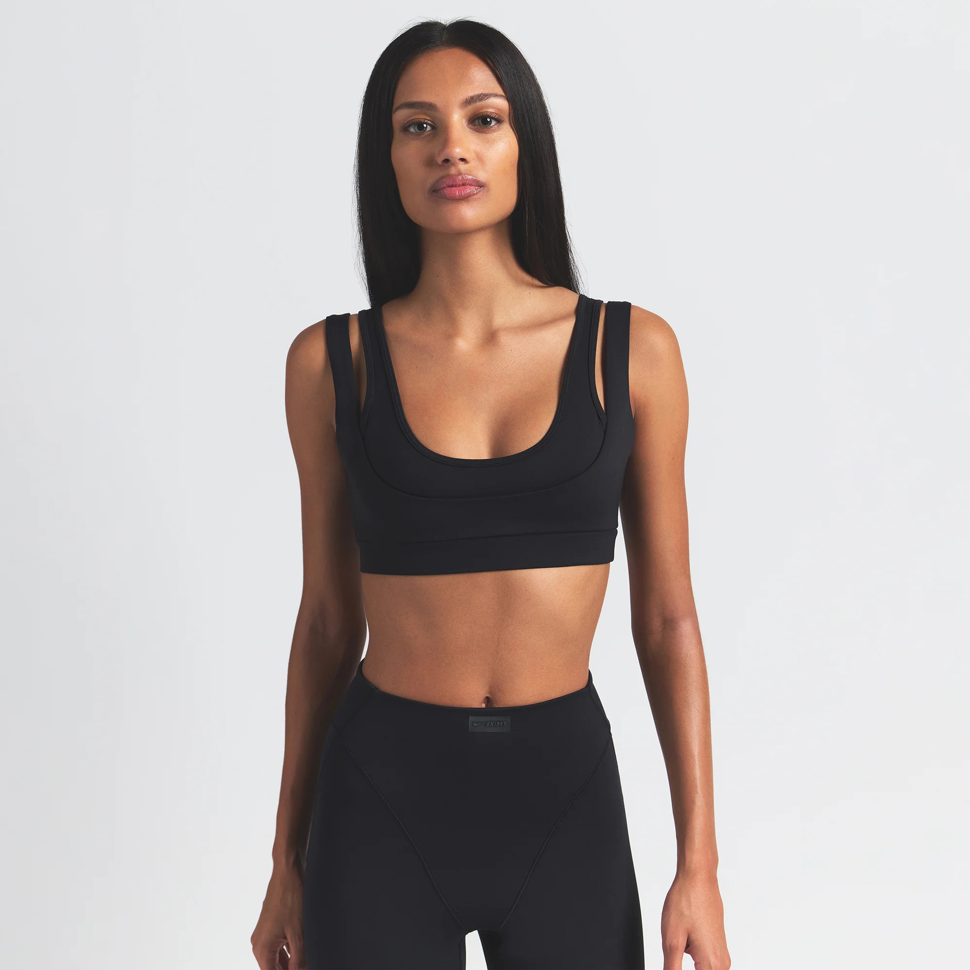 SKIMS Double Strap Scoop Bra | Black | Medium | NikeSKIMS Matte | SKIMS (US)