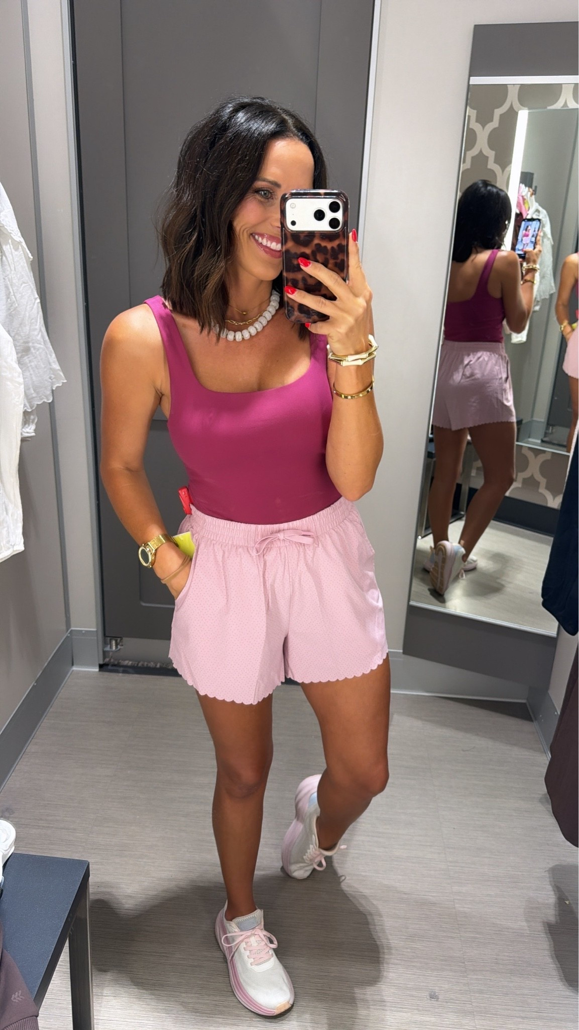 I love this pink combo, and those scalloped shorts are such a fun detail. Wearing a small!

#TargetStyle #TargetFinds #TargetFashion #Activewear #WorkoutStyle #PinkOutfit #Athleisure #AffordableFashion #LTKStyle #LTKCreator