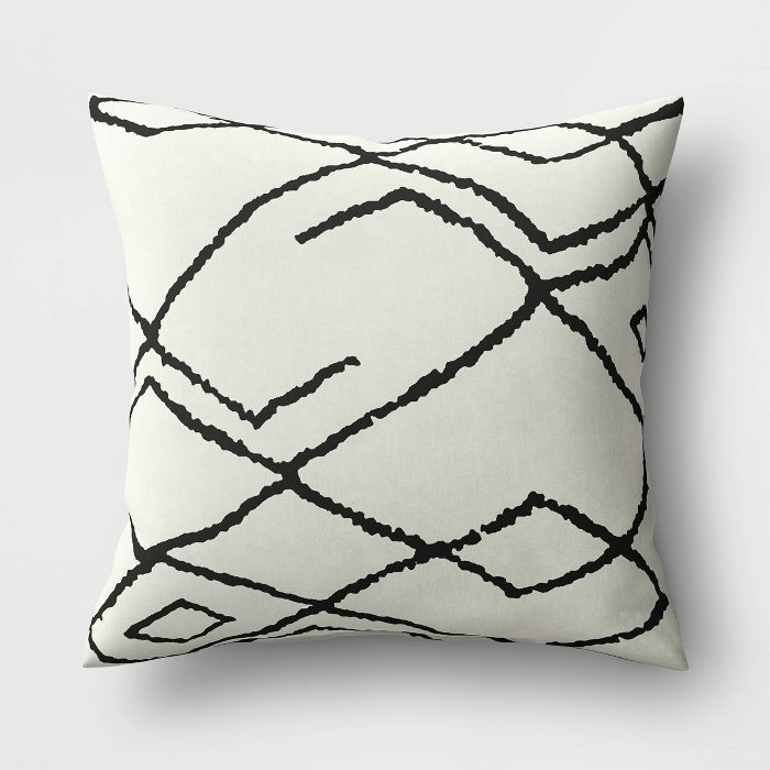 Throw Pillow Vine Diamond Black/White - Project 62™ | Target