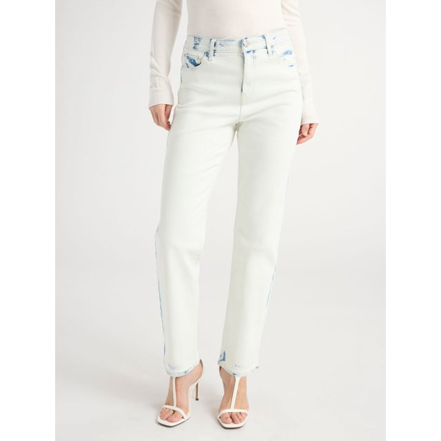 Scoop Women's Stovepipe High Rise Straight Leg Jeans, Sizes 0-20 | Walmart (US)