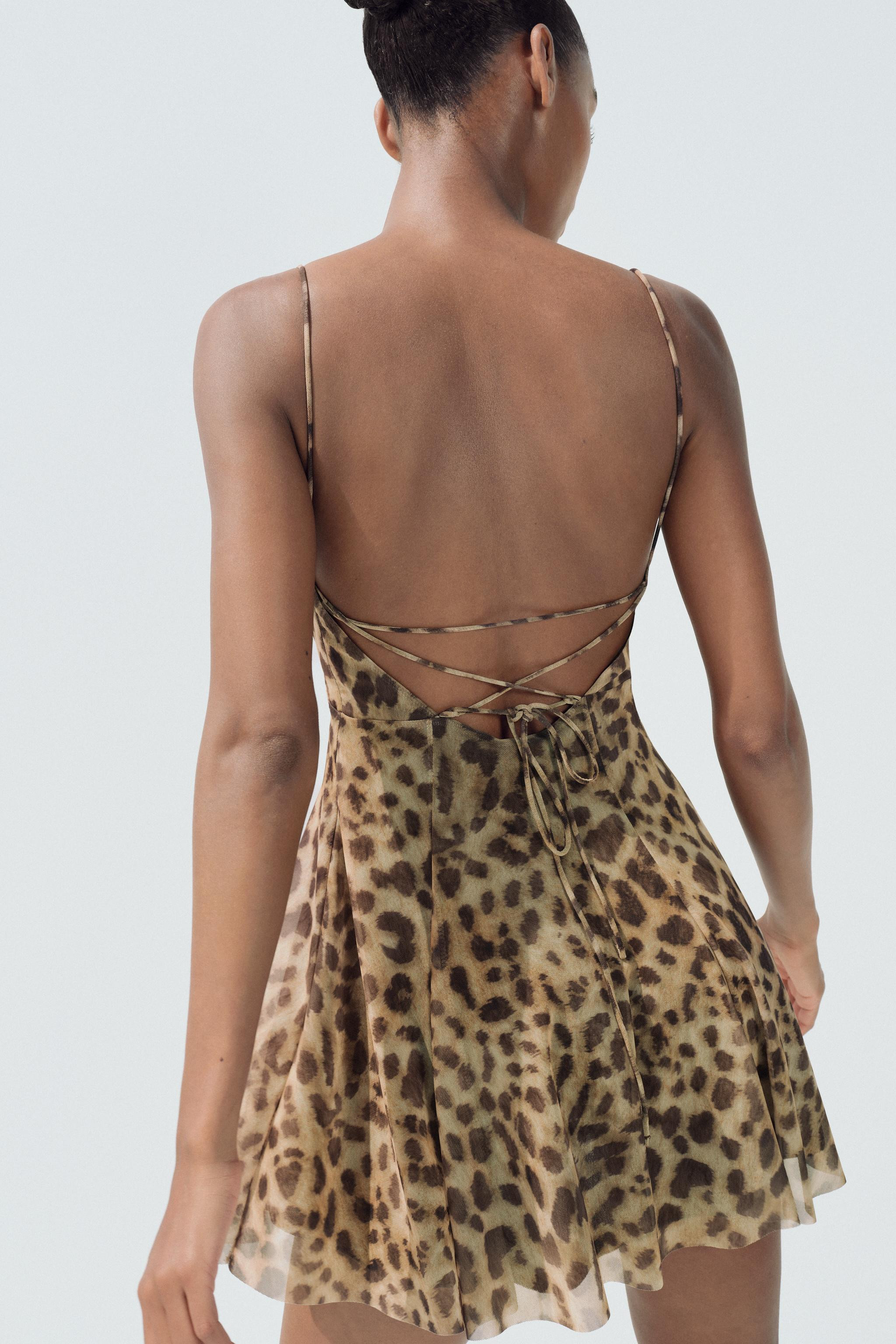 PRINTED TULLE MINI DRESS | Zara US