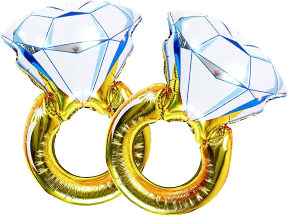 2Pcs Diamond Engagement Mylar Balloons,Marriage Engagement,Wedding Bridal Shower Party Supplies. | Amazon (US)