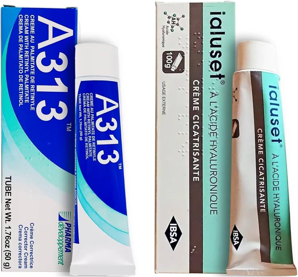 A313 Retinol Cream + Ialuset Hyaluronic Acid Cream Bundle – French Pharmacy Anti-Aging Skincare... | Amazon (US)