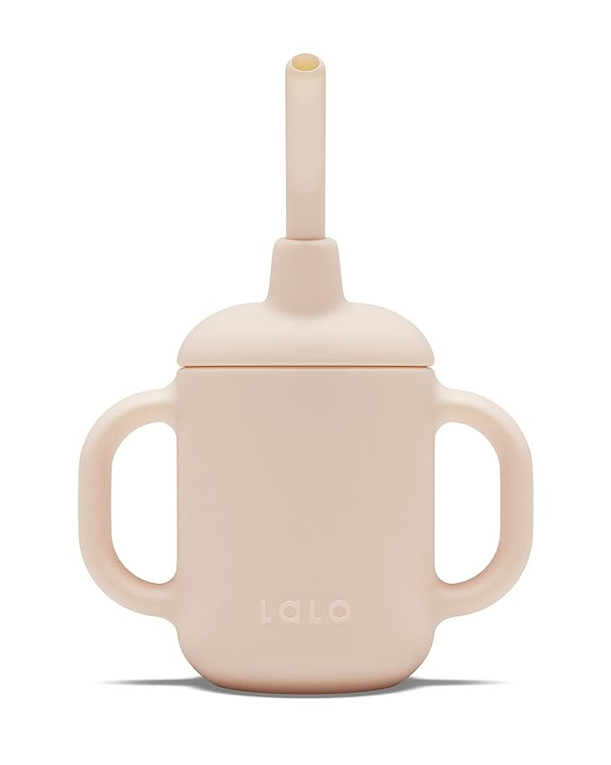 Lalo Little Cup, Non-Toxic Silicone Straw Cup with Handles - Baby and Toddler Sippy Cup - Mini Cu... | Amazon (US)