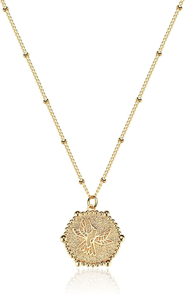 Fettero Animal Necklaces for Women Gold Butterfly Bird Cat Elephant Snake Bull Pendant Dainty Cha... | Amazon (US)